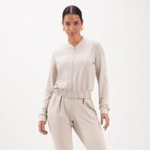 Jaqueta Feminina Bomber Com Zíper Em Moletom LUNENDER 69362