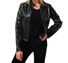 Jaqueta feminina Capuz Slim fit Elegante Moda Moderna Black Preta P