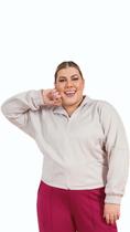 Jaqueta Feminina Cativa Moletom Montana Tamanho Plus Size