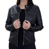 Jaqueta Feminina Champagne Casual Peluciada Preta - 236420