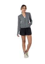 Jaqueta feminina com bolsos e punho dedeira graphene g0543