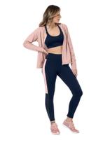 Jaqueta feminina com capuz bolsos e ziper graphene g0769