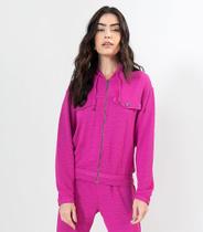 Jaqueta Feminina Com Capuz Detalhada Endless Roxo