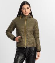 Jaqueta Feminina com Capuz em Microfibra Endless Verde Jaqueta Feminina com Capuz em Microfibra Endless Verde