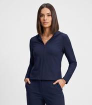 Jaqueta Feminina Com Capuz Molecotton Endless Azul Jaqueta Feminina Com Capuz Molecotton Endless Azul