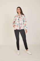 Jaqueta Feminina Corta Vento Estampa Floral Jaqueta Feminina Corta Vento Estampa Floral