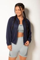 Jaqueta feminina corta vento trifil sport tamanho:1xgcor:azul