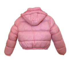Jaqueta Feminina Cropped Puffer Curta Com Capuz Removivel