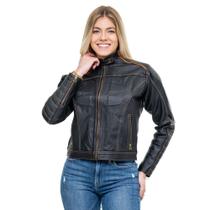 Jaqueta Feminina De Couro 100 Verdadeiro Premium Slim Motoqueira Jaqueta Feminina De Couro 100 Verdadeiro Premium Slim Motoqueira
