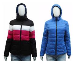 Jaqueta Feminina De Inverno Nylon Casaco Blogueira Forrada