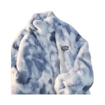 Jaqueta Feminina De Lã De Cordeiro Tie Dye Quente E Peluda Com Zíper, Casaco Grosso Casual Estilo Jaqueta Feminina De Lã De Cordeiro Tie Dye Quente E Peluda Com Zíper, Casaco Grosso Casual Estilo
