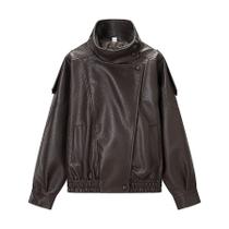 Jaqueta Feminina de material sintético ZR Nova Coleção Primavera, Estilo Streetwear