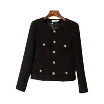 Jaqueta Feminina De Tweed Para Inverno Estilo Coreano Com Fechamento De Botão Único, Chic E Retro, Jaqueta Feminina De Tweed Para Inverno Estilo Coreano Com Fechamento De Botão Único, Chic E Retro,