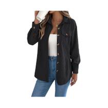 Jaqueta Feminina De Veludo Cotelê Cáqui Rosa Vermelho Outono Inverno Casual Com Botões E Bolsos Jaqueta Feminina De Veludo Cotelê Cáqui Rosa Vermelho Outono Inverno Casual Com Botões E Bolsos