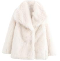 Jaqueta feminina ebossy de pele sintética Crop Winter Warm Leopard XXL