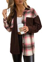 Jaqueta feminina elegante de veludo cotelê Color Block Desert Palm