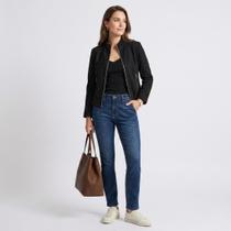 Jaqueta Feminina Em material sintético Com Zíper Frontal Jaqueta Feminina Em material sintético Com Zíper Frontal