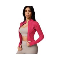 Jaqueta Feminina Esportiva De Golfe Com Zíper Completo, Manga Longa, Ajuste Slim, Secagem Rápida E