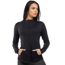 Jaqueta Feminina Esportiva Gola Alta Best Fit Azure Original - Preto - G