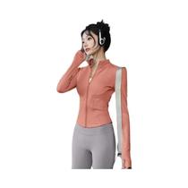 Jaqueta Feminina Esportiva Leve Com Zíper Completo, Corte Slim, Para Yoga E Corrida, Com Aberturas