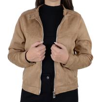 Jaqueta Feminina Facinelli Suede Marrom Camel - 6404 Jaqueta Feminina Facinelli Suede Marrom Camel - 6404