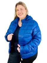 Jaqueta Feminina Forrada Puffer Com Touca Removível Plus Size 628026