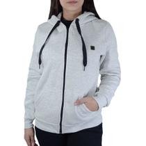 Jaqueta Feminina FreeSurf Moletom Cinza Mescla Claro - 12100