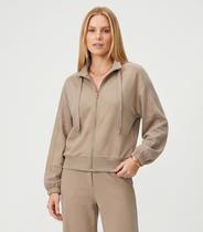 Jaqueta Feminina Gola Alta Com Cadarço Endless Marrom Jaqueta Feminina Gola Alta Com Cadarço Endless Marrom