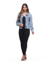 Jaqueta Feminina Jeans Basica Manga Bufante L2/2