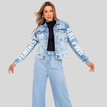 Jaqueta Feminina Jeans Cropped Girl PowerN