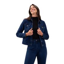 Jaqueta Feminina Jeans Elastano Lunender Jaqueta Feminina Jeans Elastano Lunender