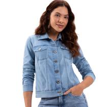 Jaqueta Feminina Jeans Elastano Lunender