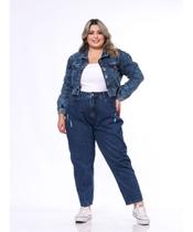 Jaqueta Feminina Jeans Plus Cropp Com Pregas L2/2