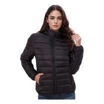 Jaqueta Feminina Masculina Bobojaco Preta Nylon Puffer Impermeável