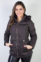 Jaqueta feminina nylon reversível com pelo 84293 Jaqueta feminina nylon reversível com pelo 84293