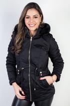 Jaqueta feminina nylon reversível com pelo 84293