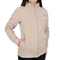 Jaqueta Feminina Olho Fatal Moletom Bege - 602245