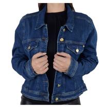 Jaqueta Feminina Ouzzare Jeans Azul Médio - ZZ807