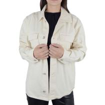Jaqueta Feminina Ouzzare Over Jeans Bege - ZZ8074