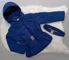 jaqueta feminina Parka infantil inverno com capuz e cinto jaqueta feminina Parka infantil inverno com capuz e cinto