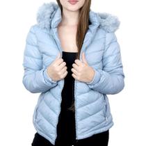 Jaqueta Feminina Pellini Capuz Removivel Azul Claro - GD46