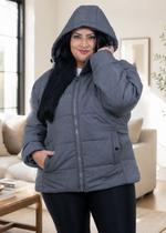 Jaqueta Feminina Plus size 0634 C Capuz Removivel G1 G2 G3 G4 Jaqueta Feminina Plus size 0634 C Capuz Removivel G1 G2 G3 G4