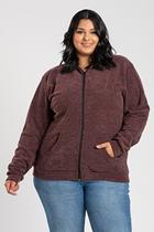 Jaqueta Feminina Plus Size Bouclê Capuz Fechamento Zíper Bolso Canguru - Serena Jaqueta Feminina Plus Size Bouclê Capuz Fechamento Zíper Bolso Canguru - Serena