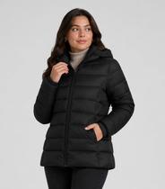 Jaqueta Feminina Plus Size Com Capuz Sea Surf Preto