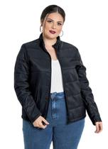 Jaqueta Feminina Plus Size Modelo Puffa em Microtel. - Marguerite