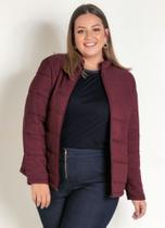 Jaqueta Feminina Plus Size Modelo Puffa em Microtel.
