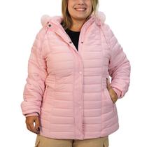 Jaqueta Feminina Plus Size Puffer Bobojaco Capuz Removível - Melvim Online