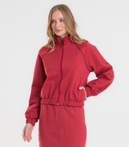 Jaqueta Feminina Ponto Roma Manga Raglan Rovitex Vermelho