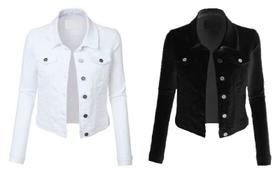 jaqueta feminina preta ou branca