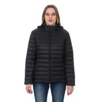 Jaqueta Feminina Puffer Bobojaco Capuz De Nylon Impermeável